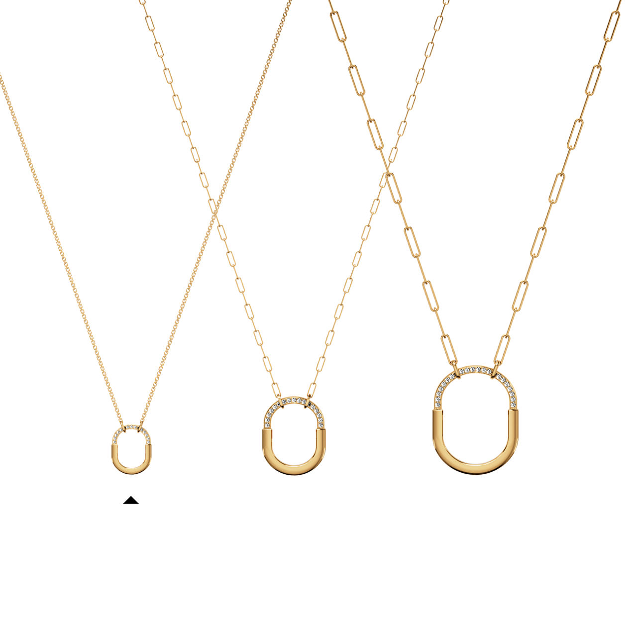 Tiffany Lock:Small Pendant in Yellow Gold with Diamonds image number 7