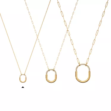Tiffany Lock:Small Pendant in Yellow Gold with Diamonds, 7