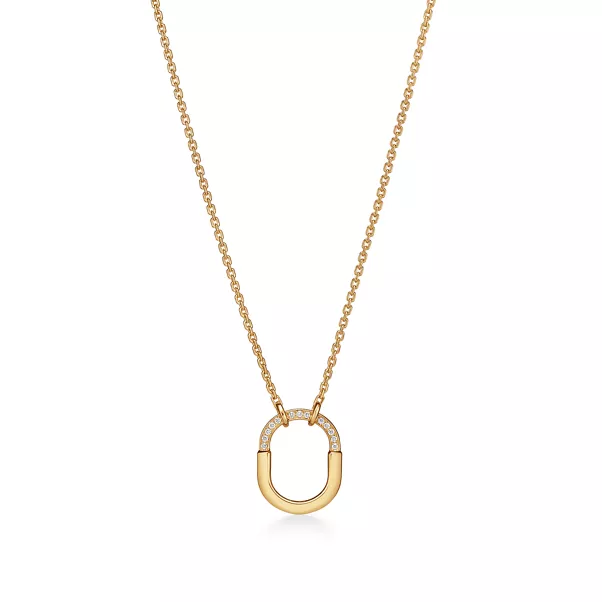 Kleiner Anhänger in Gelbgold mit Diamanten