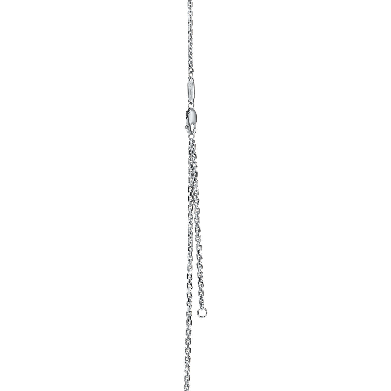 Tiffany Lock:Small Pendant in White Gold with Diamonds image number 3