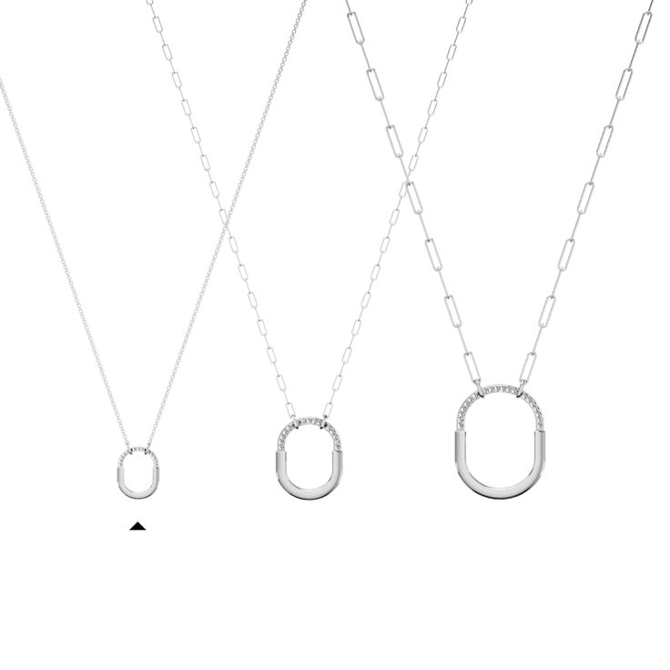 Tiffany Lock:Colgante pequeño de oro blanco con diamantes imagen número 6