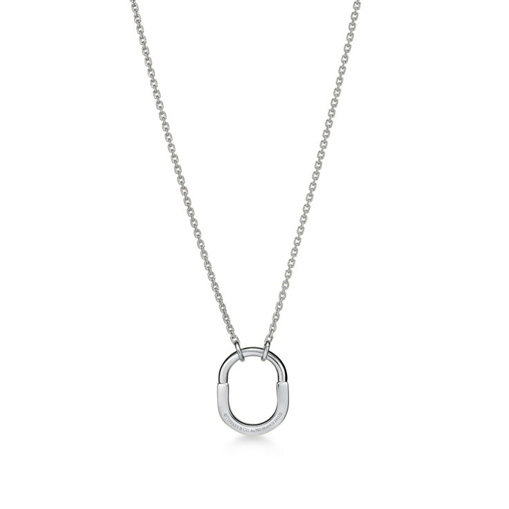 Tiffany Lock:Small Pendant in White Gold image number 5