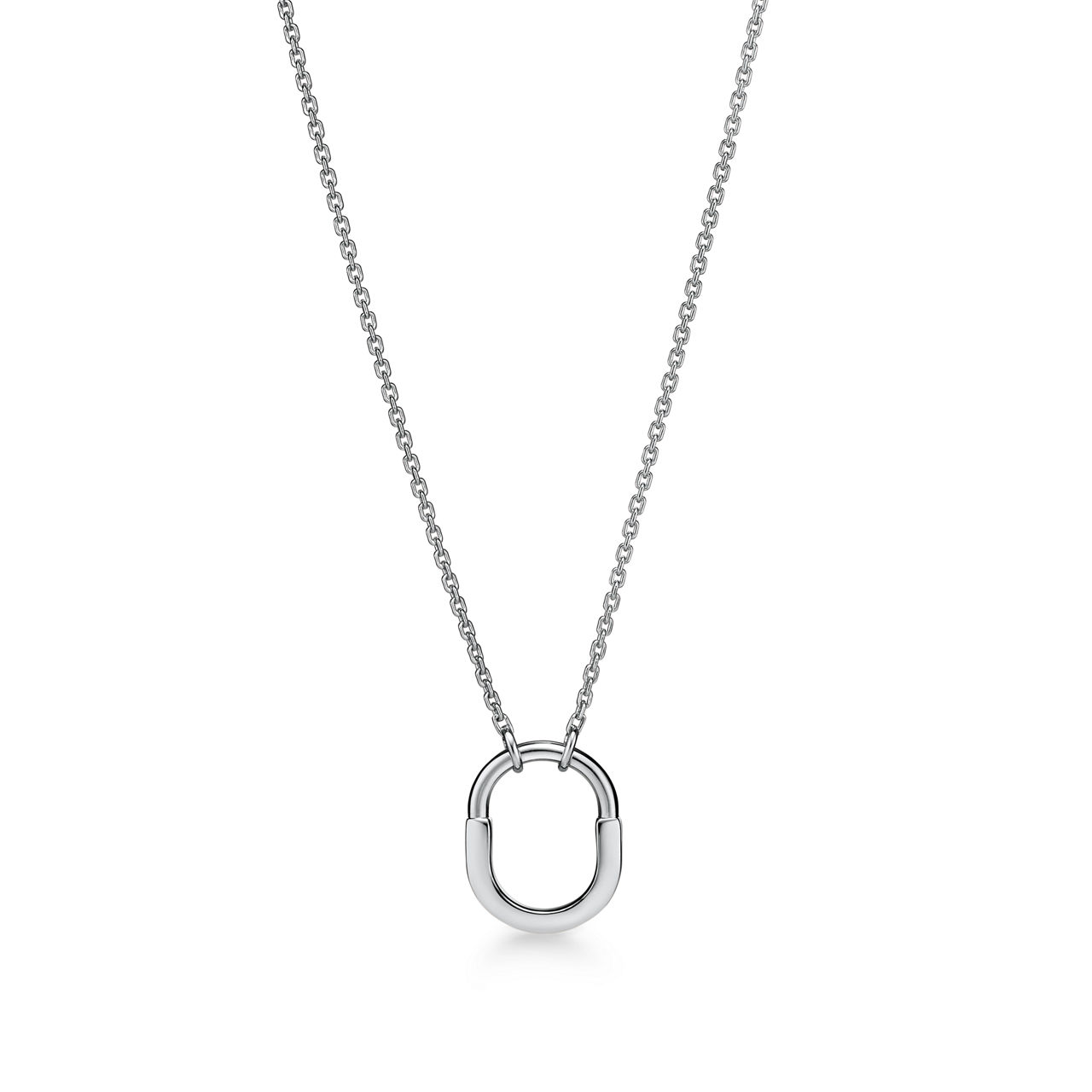 Tiffany Lock:Small Pendant in White Gold image number 0