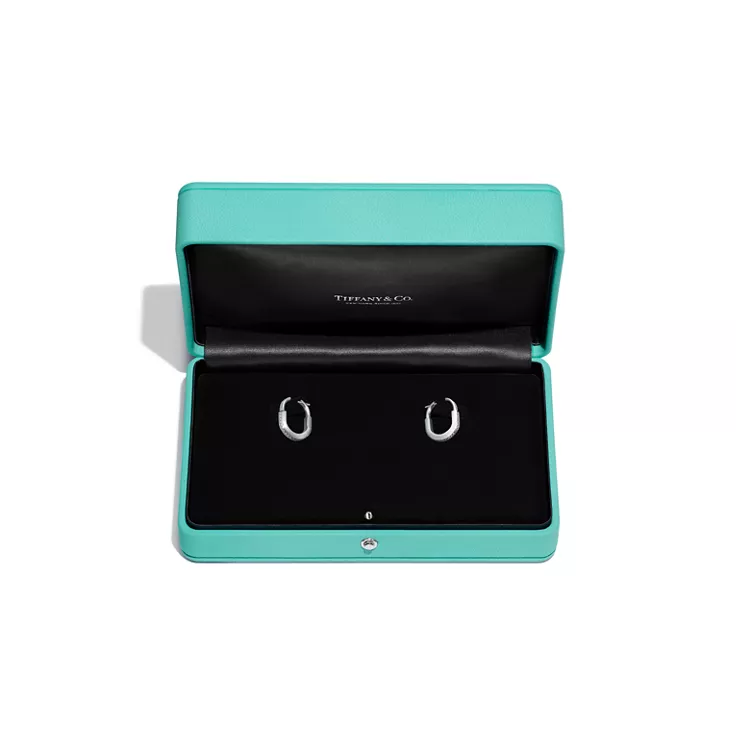 Tiffany Lock:Pendientes Lock pequeños de oro blanco con diamantes en pavé, 4
