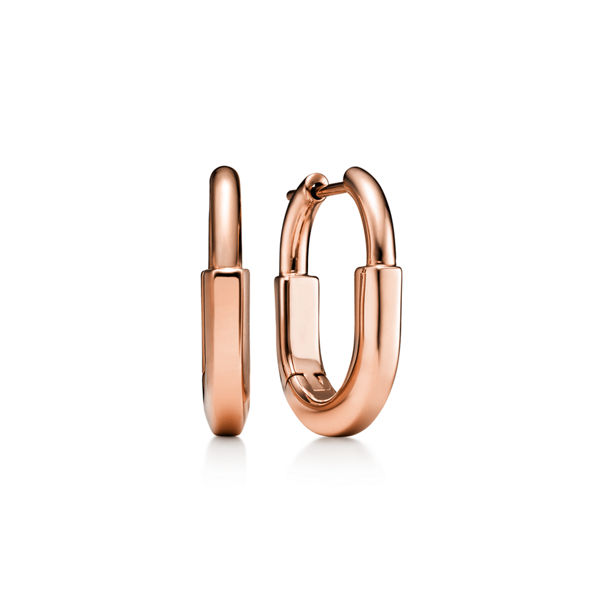 Tiffany Lock:Small Earrings in Rose Gold