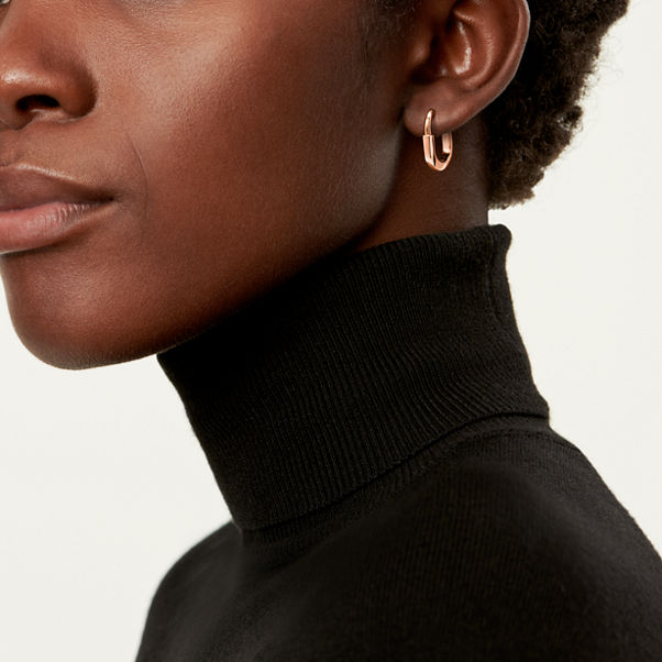 Tiffany Lock:Small Earrings in Rose Gold