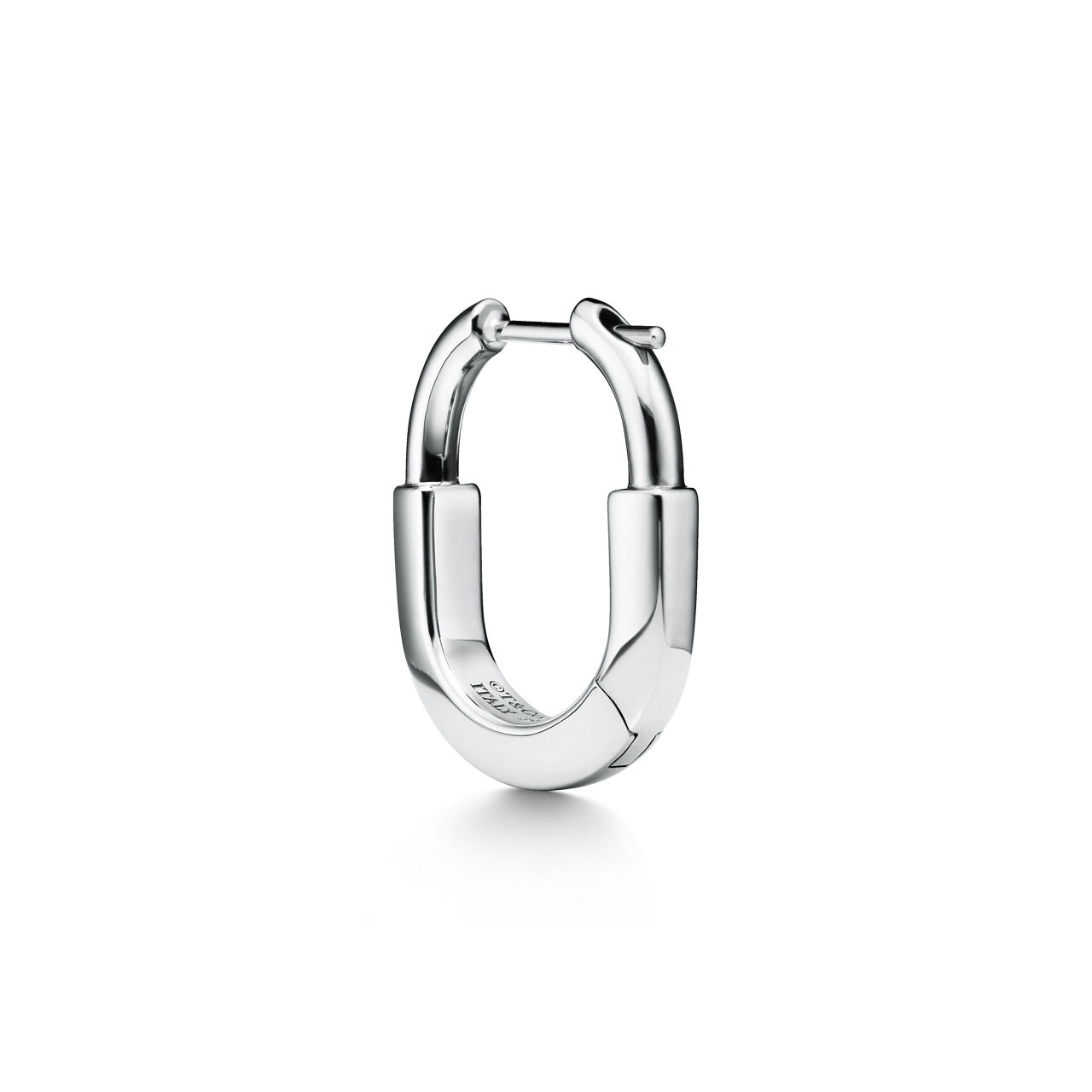 Tiffany Lock:Small Earrings in White Gold image number 3