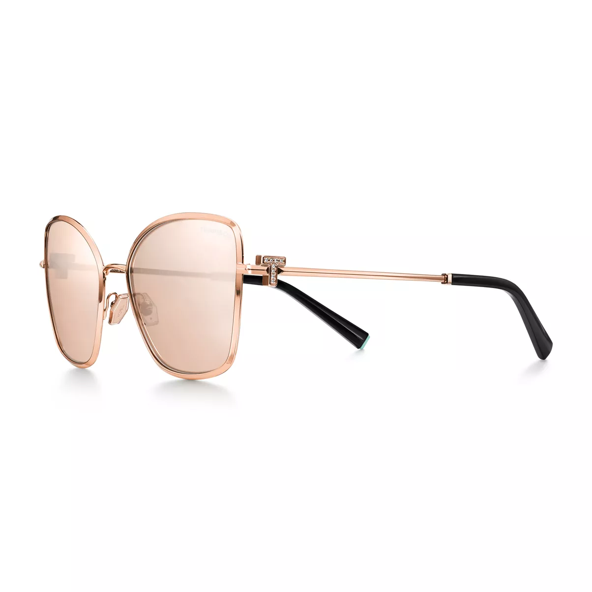 Sunglasses in Rose Gold-colored Metal with Rose Gold-colored Lenses