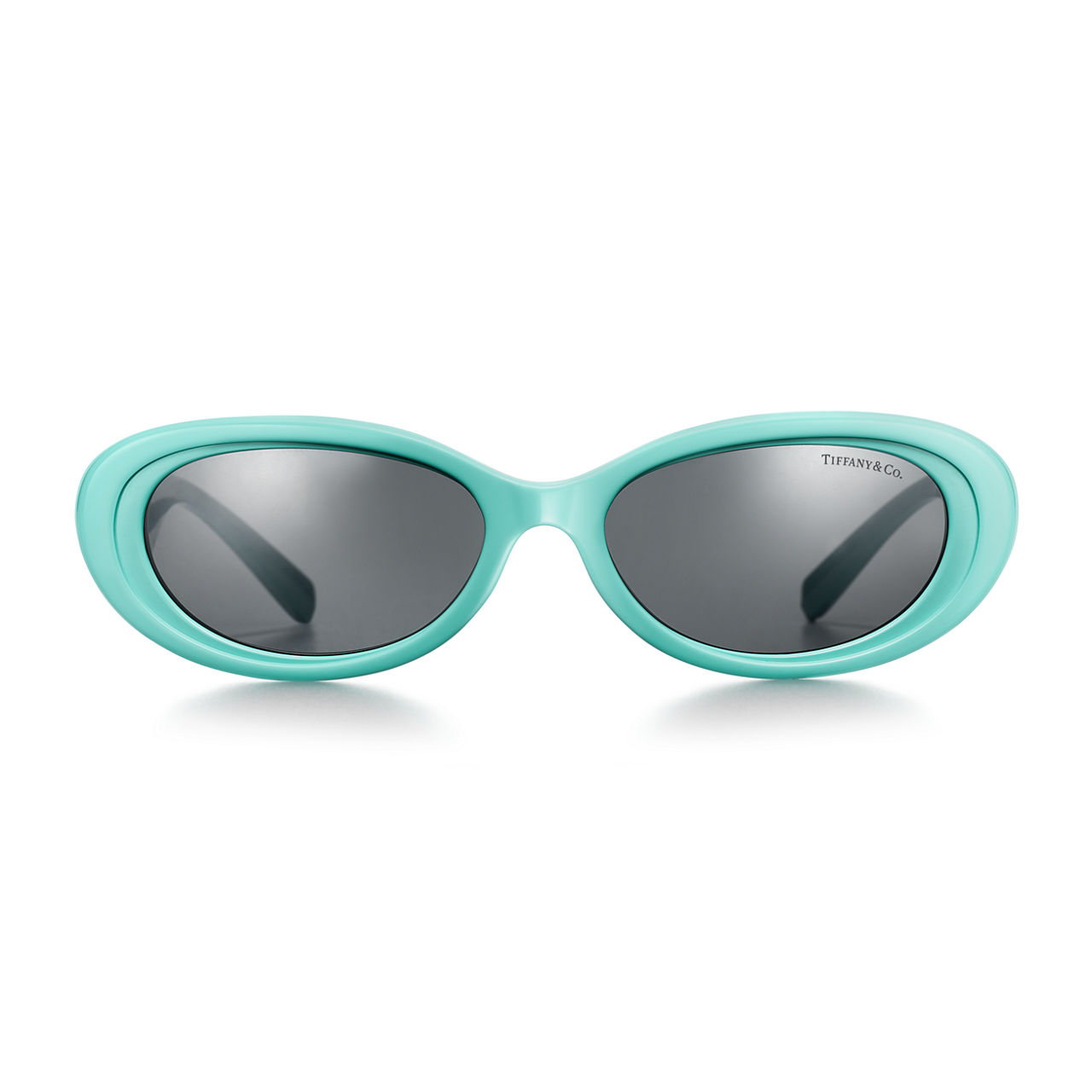 Return to Tiffany™:Sunglasses in Tiffany Blue® Acetate with Dark Grey Lenses image number 2