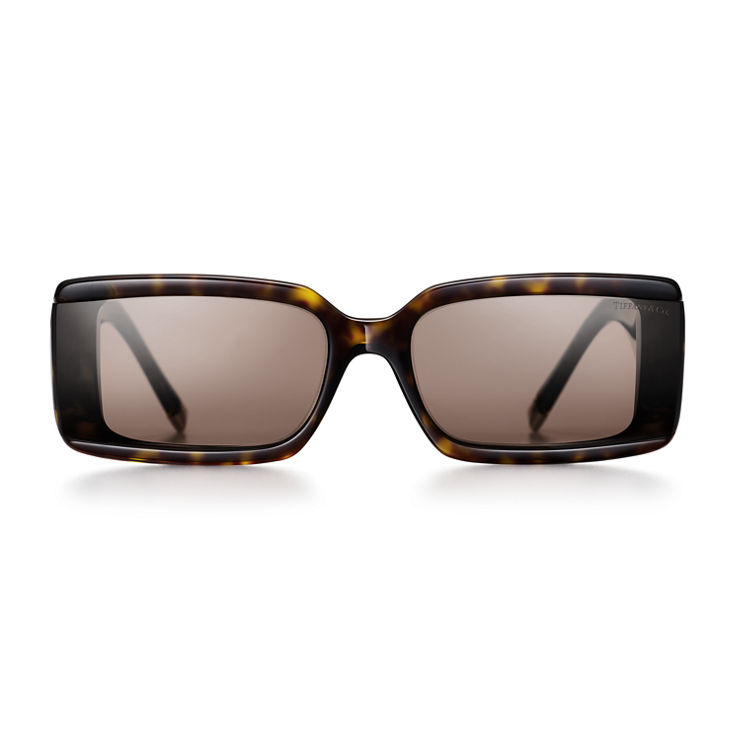 Tiffany T:Sunglasses in Tortoise Acetate, Pale Gold-coloured Metal & Brown Lenses image number 2