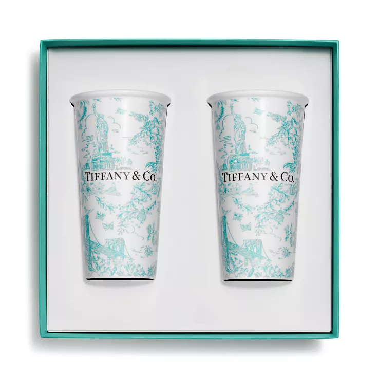 Tiffany Toile:Large Coffee Cups Set of Two, in Tiffany Blue&reg; Bone China, 2