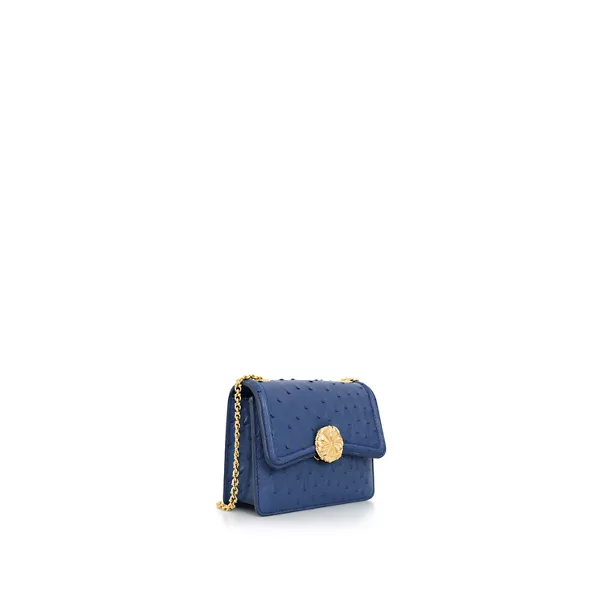 Small Ribbons Shoulder Bag in Ostrich Leather