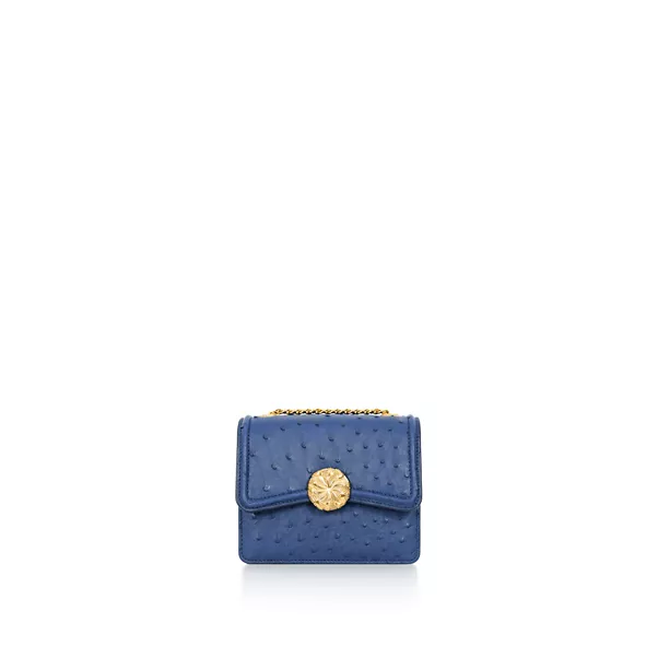 Small Ribbons Shoulder Bag in Ostrich Leather