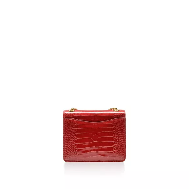 Medium Ribbons Shoulder Bag in Alligator Leather