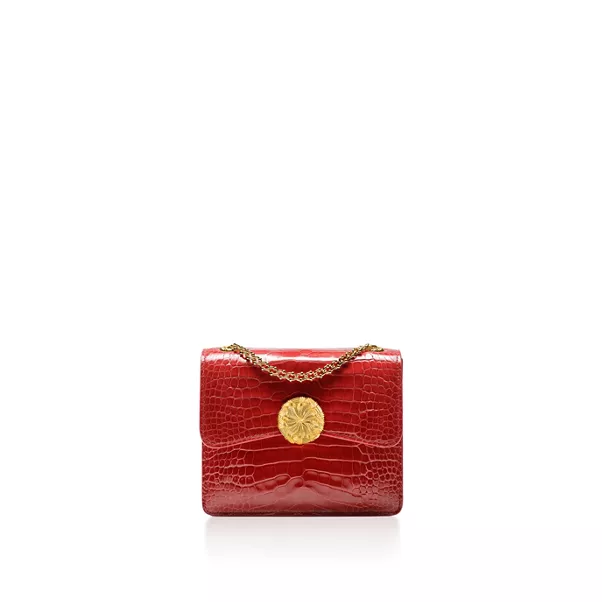 Medium Ribbons Shoulder Bag in Alligator Leather