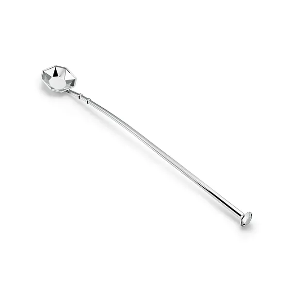 Cocktail Spoon in Brass with Silver Plate