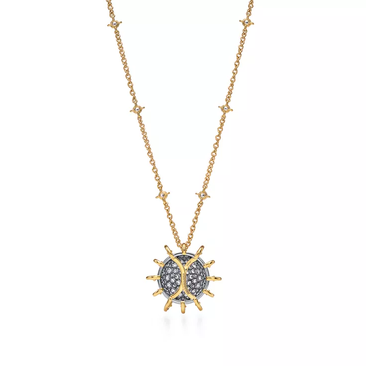 Apollo by Tiffany:Pendant in Gold and Platinum with Diamonds, 4