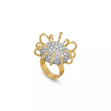 Apollo by Tiffany:Anillo de oro amarillo y platino con diamantes, 2