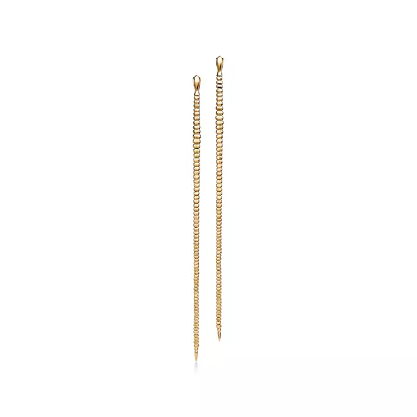 Snake Earrings in Yellow Gold