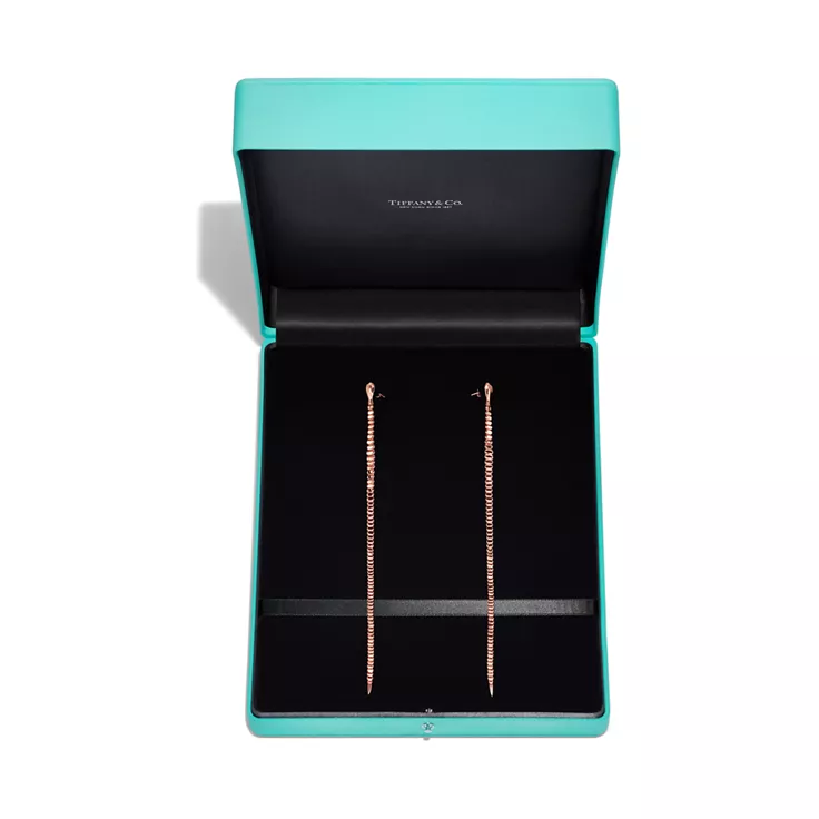 Elsa Peretti®:Snake Earrings in Rose Gold, 4