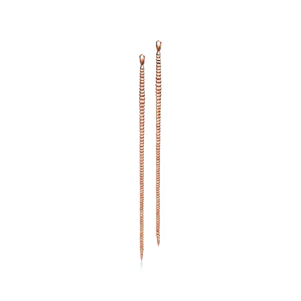 Snake Earrings in Rose Gold
