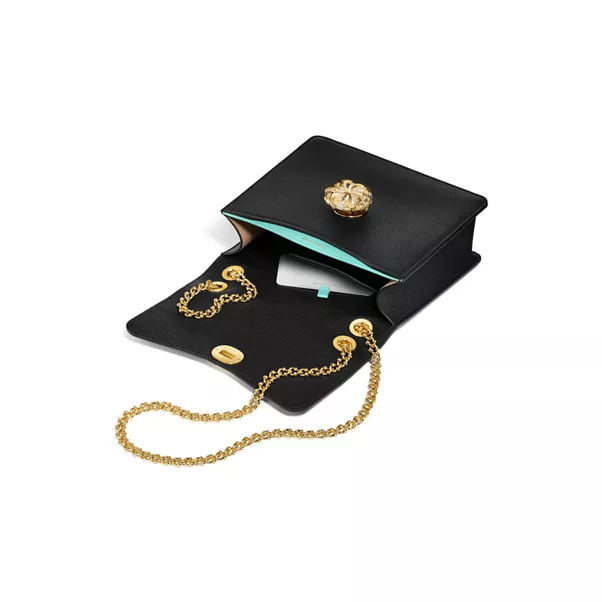 Medium Ribbons Shoulder Bag in Black Leather