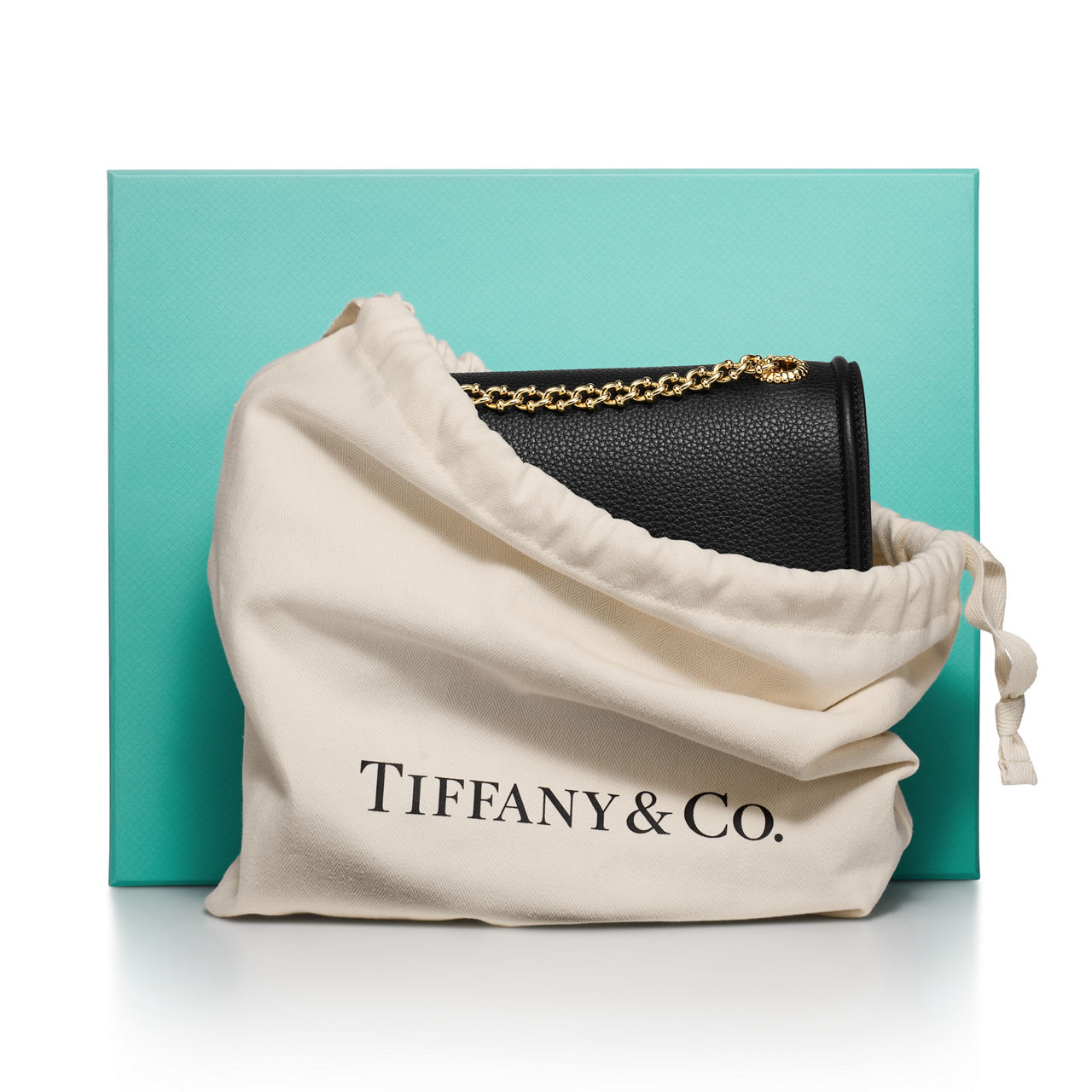 Jean Schlumberger by Tiffany:Medium Ribbons Shoulder Bag in Black
