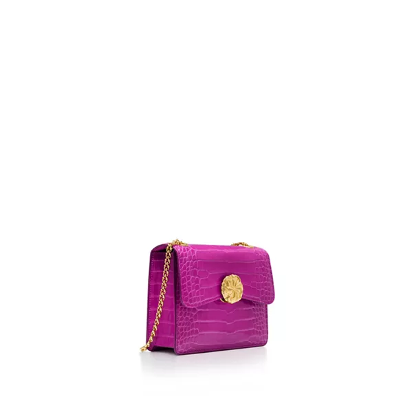 Medium Ribbons Shoulder Bag in Alligator Leather
