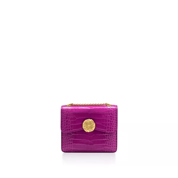 Medium Ribbons Shoulder Bag in Alligator Leather