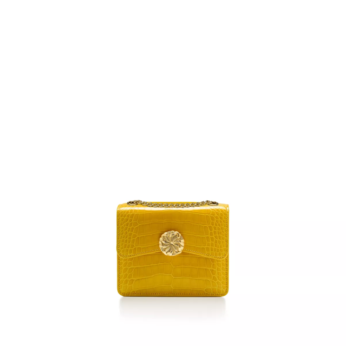 Medium Ribbons Shoulder Bag in Alligator Leather