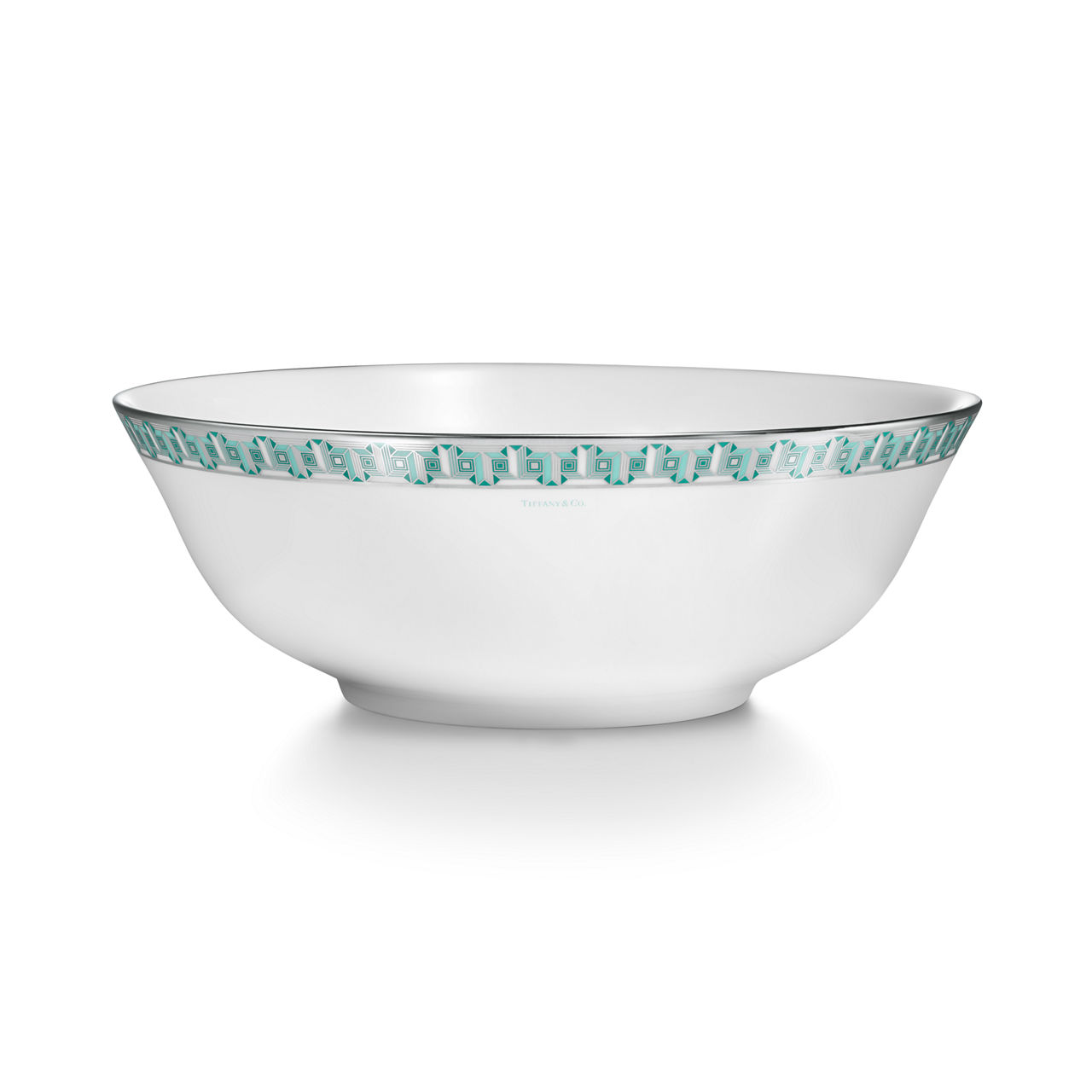 Tiffany T:True Serving Bowl with a Hand-painted Platinum Rim image number 0