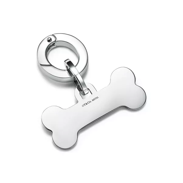 Bone Pet Collar Charm in Stainless Steel