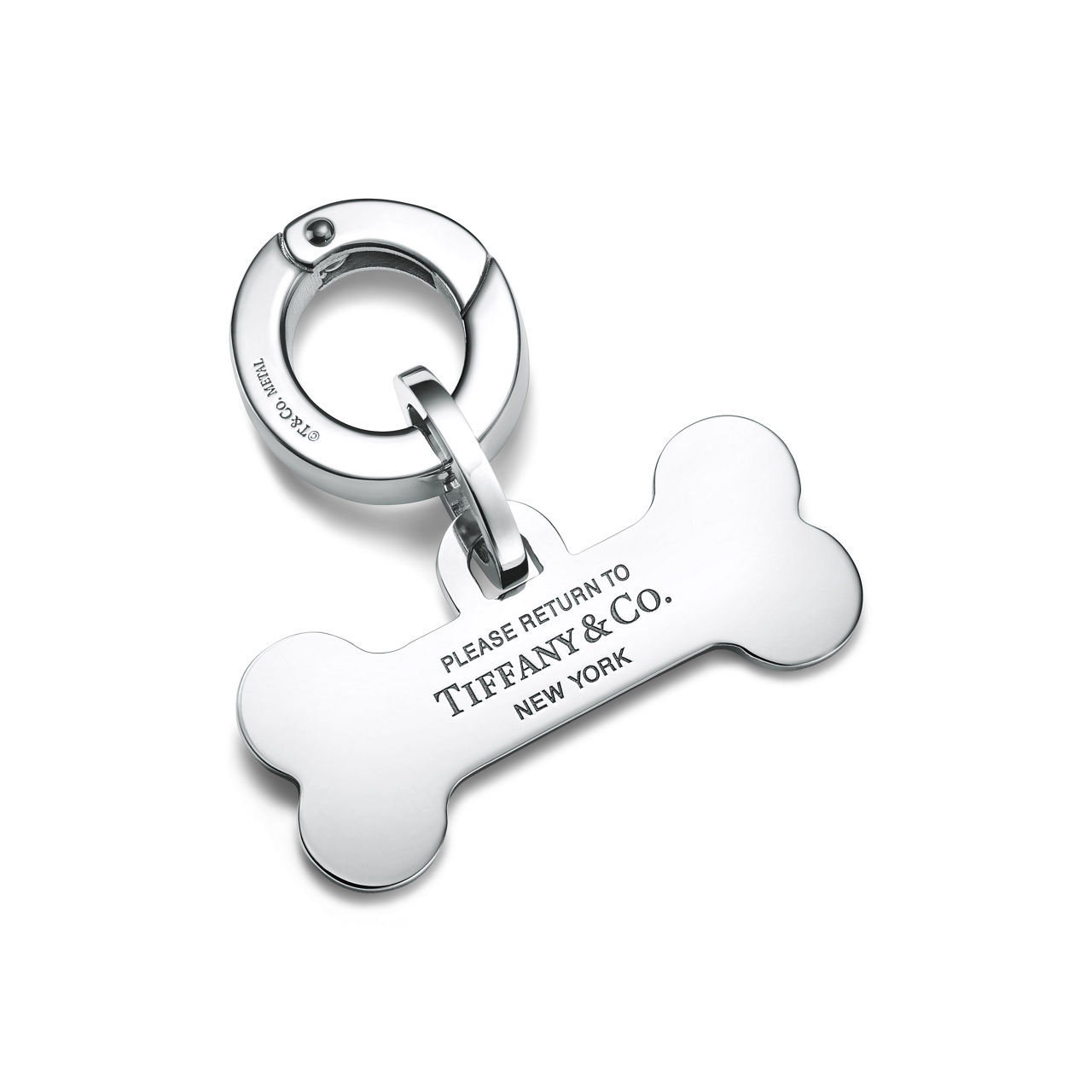 Return to Tiffany™:Bone Pet Collar Charm in Stainless Steel image number 0