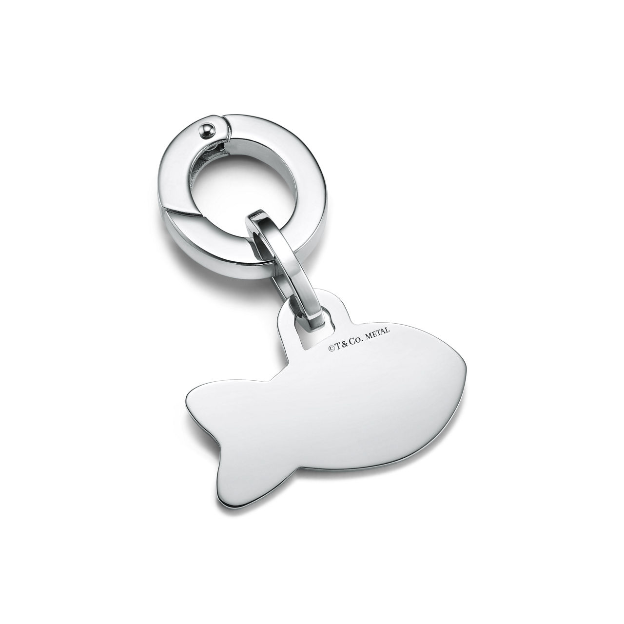 Fish Pet Collar Charm in Stainless Steel