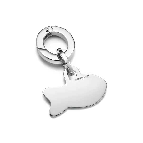 Fish Pet Collar Charm in Stainless Steel
