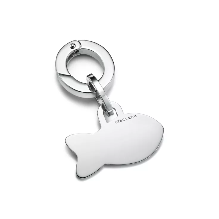 Return to Tiffany™:Fischförmiger Tierhalsband-Charm aus Edelstahl, 1