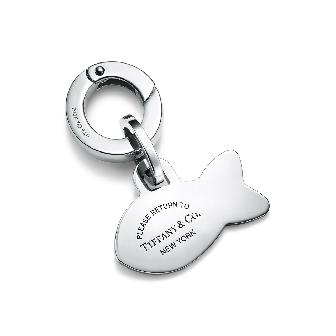 Fish Pet Collar Charm in Stainless Steel