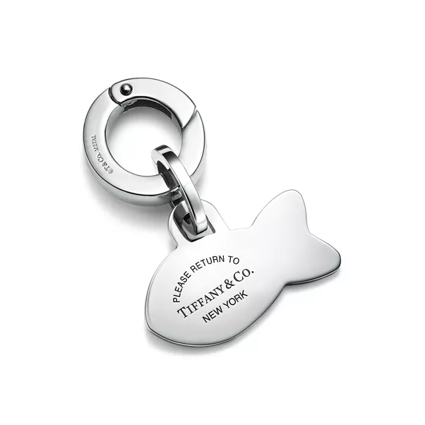 Fish Pet Collar Charm in Stainless Steel