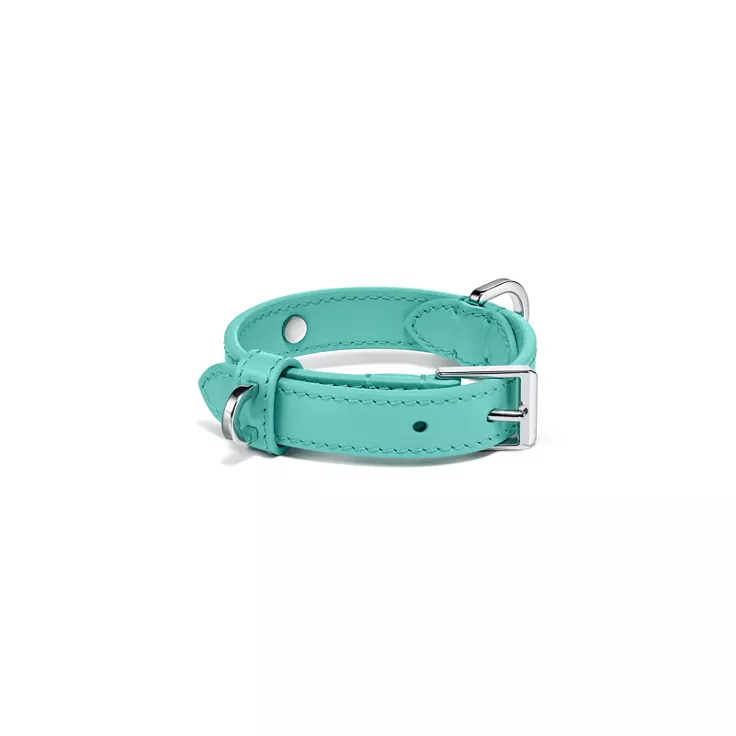 Pet Essentials:Collar in Tiffany Blue™ Leather, 1