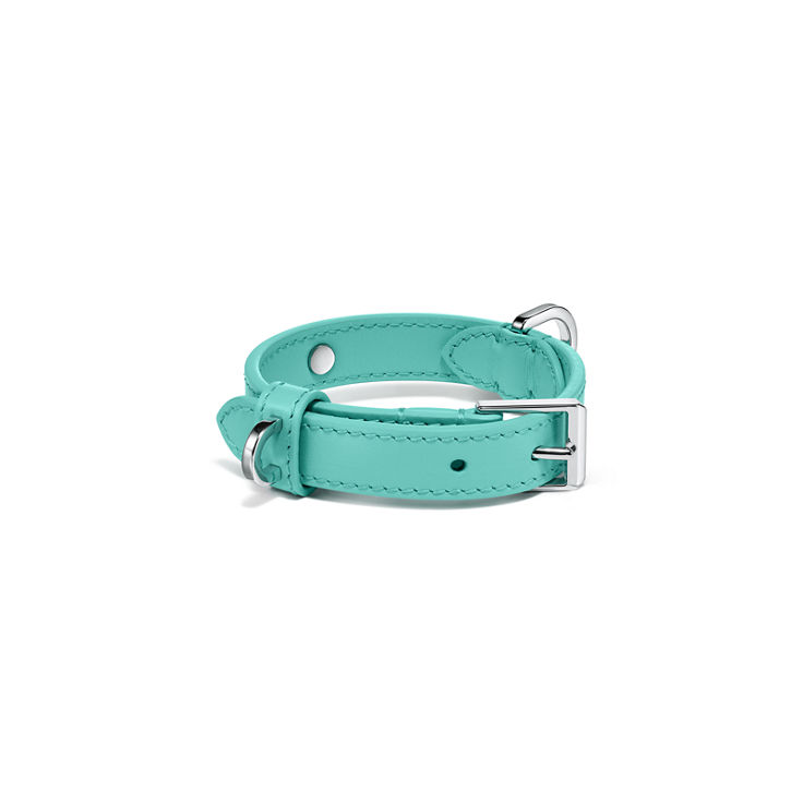Pet Essentials:Collar in Tiffany Blue™ Leather image number 1