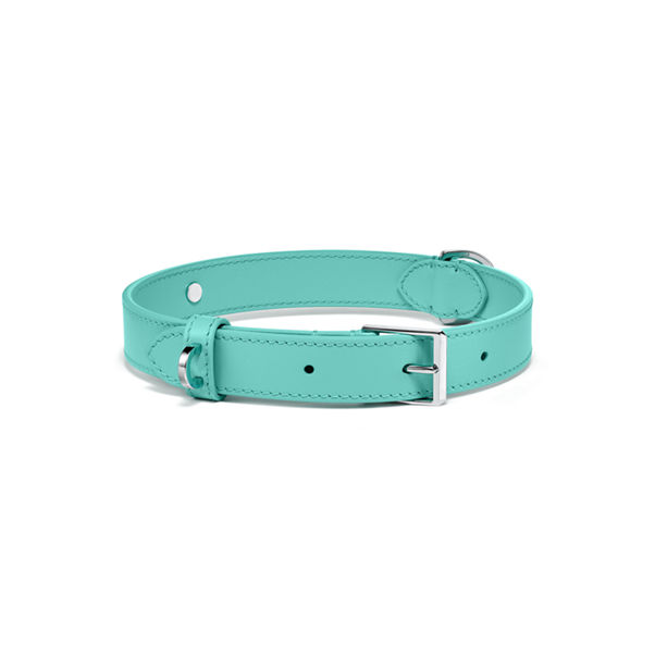 Pet Essentials:Collare in pelle Tiffany Blue®