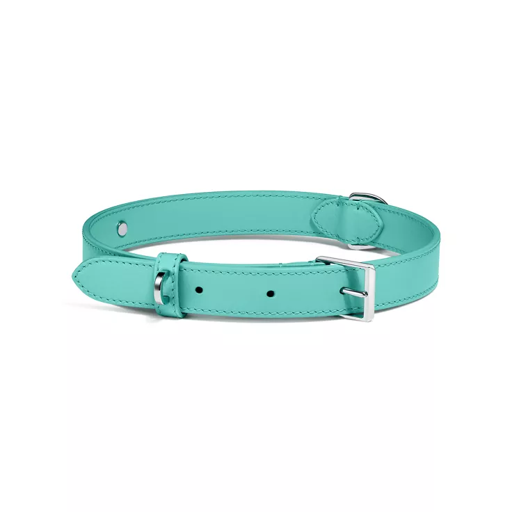 Pet Essentials:Collar in Tiffany Blue™ Leather, 1