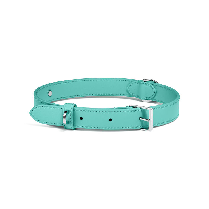 Pet Essentials:Collar in Tiffany Blue™ Leather image number 1