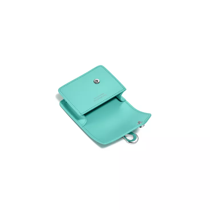 Pet Essentials:Waste Bag Holder in Tiffany Blue™ Leather, 1