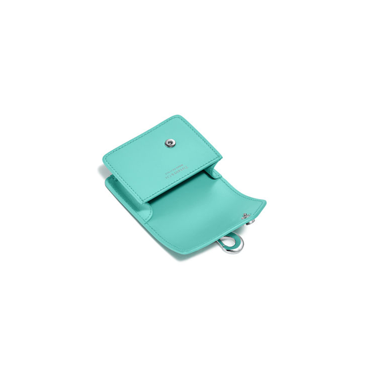 Pet Essentials:Waste Bag Holder in Tiffany Blue™ Leather image number 1