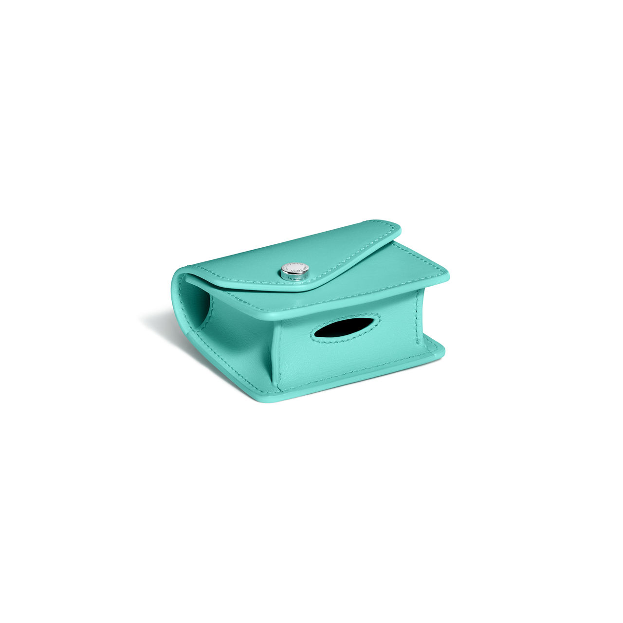 Pet Essentials:Waste Bag Holder in Tiffany Blue™ Leather image number 2