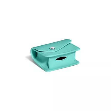 Pet Essentials:Waste Bag Holder in Tiffany Blue™ Leather, 2