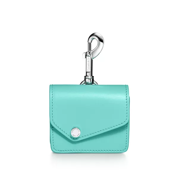 Waste Bag Holder in Tiffany Blue™ Leather
