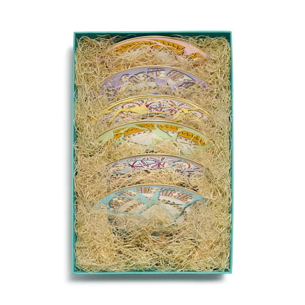Dessert Plates Set of Six, in Bone China