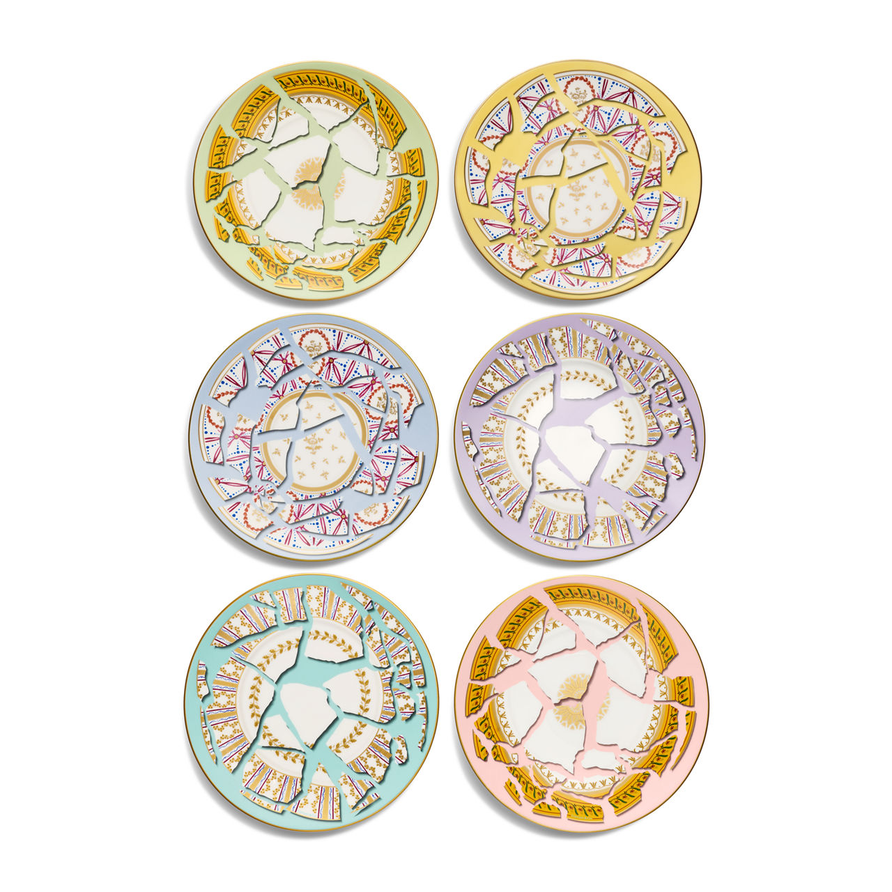 Tiffany & Co. x Fondation César:Dessert Plates Set of Six, in Bone China image number 0